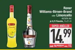 Edeka Roner Williams-Birnen-Brand oder Limoncello Angebot