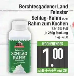 Edeka Berchtesgadener Land Feinster Schlag-Rahm oder Rahm zum Kochen Angebot