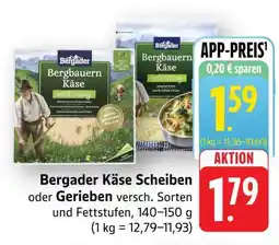 Edeka Bergader Käse Scheiben oder Gerieben Angebot