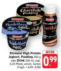 Edeka Ehrmann High Protein Joghurt, Pudding oder Drink Angebot