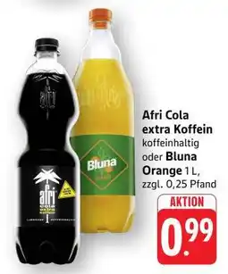 Edeka Afri Cola extra Koffein oder Bluna Orange Angebot