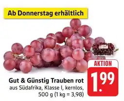 Edeka Gut & Günstig Trauben rot Angebot