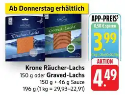 Edeka Krone Räucher-Lachs oder Graved-Lachs Angebot