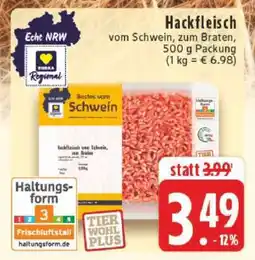 Edeka Hackfleisch vom Schwein, zum Braten Angebot