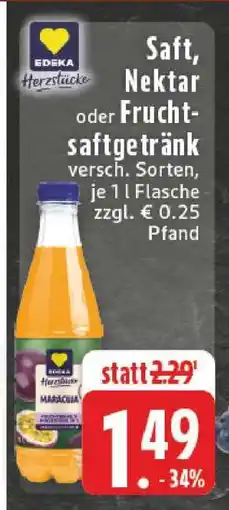 Edeka EDEKA Herzstücke Saft, Nektar oder Fruchtsaftgetränk Angebot