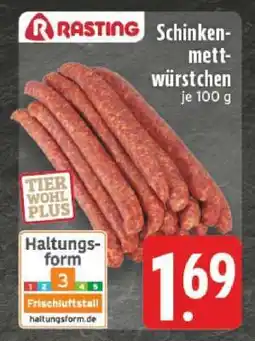 Edeka Rasting Schinkenmettwürstchen Angebot