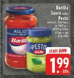 Edeka Barilla Sauce oder Pesto Angebot