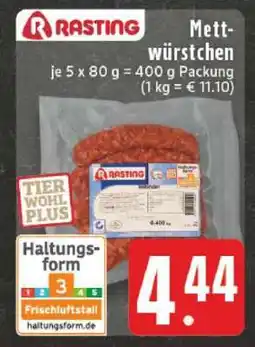 Edeka Rasting Mettwürstchen Angebot