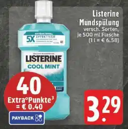 Edeka LISTERINE Mundspülung Angebot