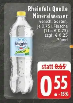 Edeka Rheinfels Quelle Mineralwasser Angebot
