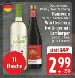 Edeka Hauswein / Württemberg Trollinger mit Lemberger Angebot