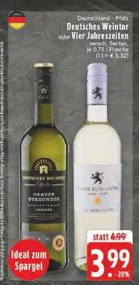 Edeka Deutsches Weintor oder Vier Jahreszeiten Angebot