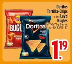 Edeka Doritos Tortilla-Chips oder Lay's Bugles Angebot