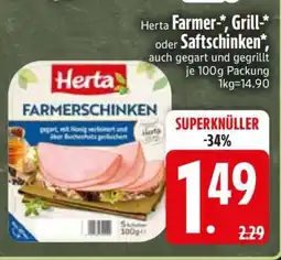 Edeka Herta Farmer-, Grill- oder Saftschinken Angebot