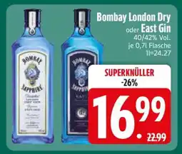 Edeka Bombay London Dry oder East Gin Angebot