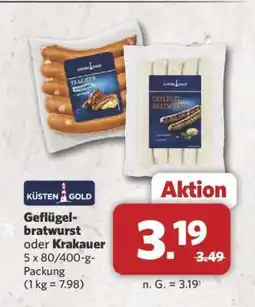Combi Geflügelbratwurst oder Krakauer Angebot