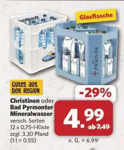 Combi Christinen oder Bad Pyrmonter Mineralwasser Angebot