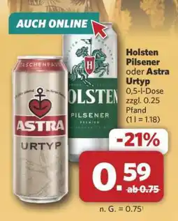 Combi Holsten Pilsener oder Astra Urtyp Angebot