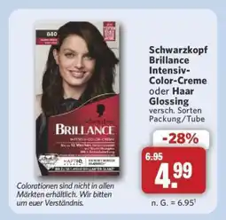 Combi Schwarzkopf Brillance Intensiv-Color-Creme oder Haar Glossing Angebot