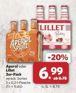 Combi Aperol oder Lillet 3er-Pack Angebot