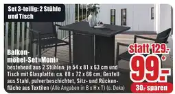 B1 Discount Baumarkt Balkonmöbel-Set »Moni« Angebot