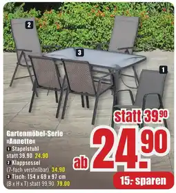 B1 Discount Baumarkt Gartenmöbel-Serie >>Annette<< Angebot