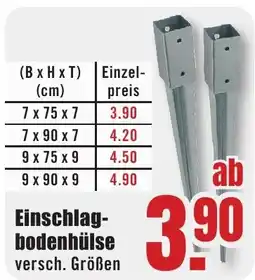 B1 Discount Baumarkt Einschlagbodenhülse Angebot