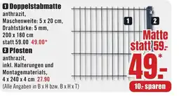 B1 Discount Baumarkt 1 Doppelstabmatte anthrazit Angebot