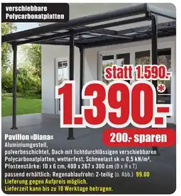 B1 Discount Baumarkt Pavillon >>Diana<< Angebot
