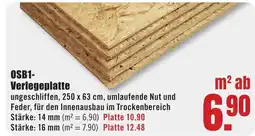 B1 Discount Baumarkt OSB1- Verlegeplatte Angebot