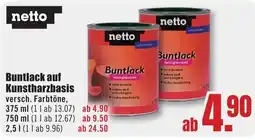 B1 Discount Baumarkt netto Buntlack auf Kunstharzbasis Angebot