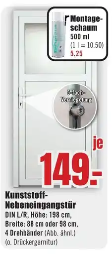 B1 Discount Baumarkt Kunststoff- Nebeneingangstür Angebot