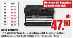 B1 Discount Baumarkt BIG Auto-Batterie Angebot