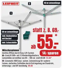 B1 Discount Baumarkt LEIFHEIT Wäschespinnen Angebot