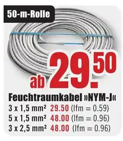 B1 Discount Baumarkt Feuchtraumkabel >>NYM-J<< Angebot