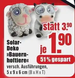 B1 Discount Baumarkt Solar- Deko >>Bauernhoftiere<< Angebot