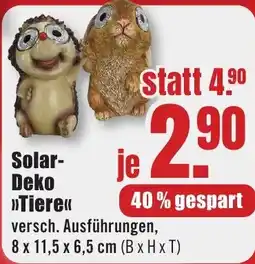 B1 Discount Baumarkt Solar- Deko >>Tiere<< Angebot