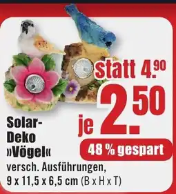 B1 Discount Baumarkt Solar- Deko >>Vögel<< Angebot