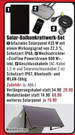 B1 Discount Baumarkt Solar-Balkonkraftwerk-Set Angebot