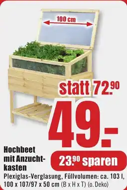 B1 Discount Baumarkt Hochbeet mit Anzucht- kasten Angebot