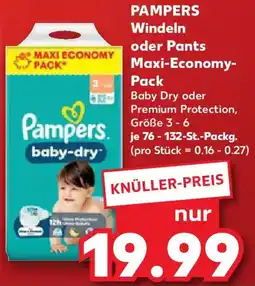 Kaufland PAMPERS Windeln oder Pants Maxi-Economy Pack Angebot