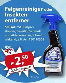 Sonderpreis Baumarkt Felgenreiniger oder Insekten- entferner Angebot
