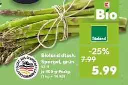 Kaufland Bioland dtsch. Spargel, grün Angebot