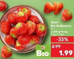 Kaufland Span. Bio-Erdbeeren Angebot
