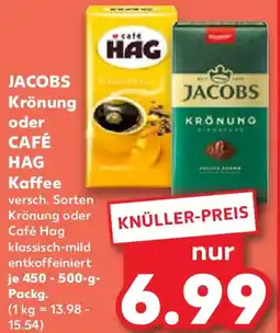 Kaufland JACOBS Krönung oder CAFÉ HAG Kaffee Angebot