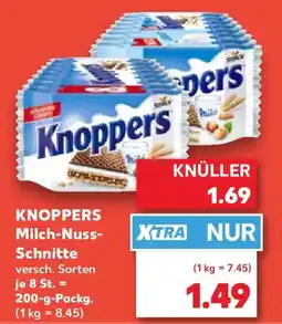 Kaufland KNOPPERS Milch-Nuss- Schnitte Angebot