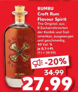 Kaufland BUMBU Craft Rum Flavour Spirit Angebot