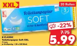 Kaufland K-CLASSIC Toilettenpapier Soft XXL Angebot