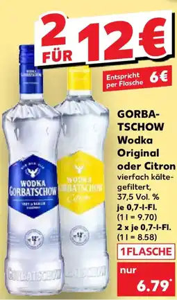 Kaufland GORBATSCHOW Wodka Original oder Citron Angebot