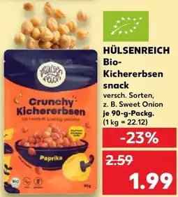 Kaufland HÜLSENREICH Bio- Kichererbsen snack Angebot